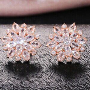 New 18k rose gold plated earrings